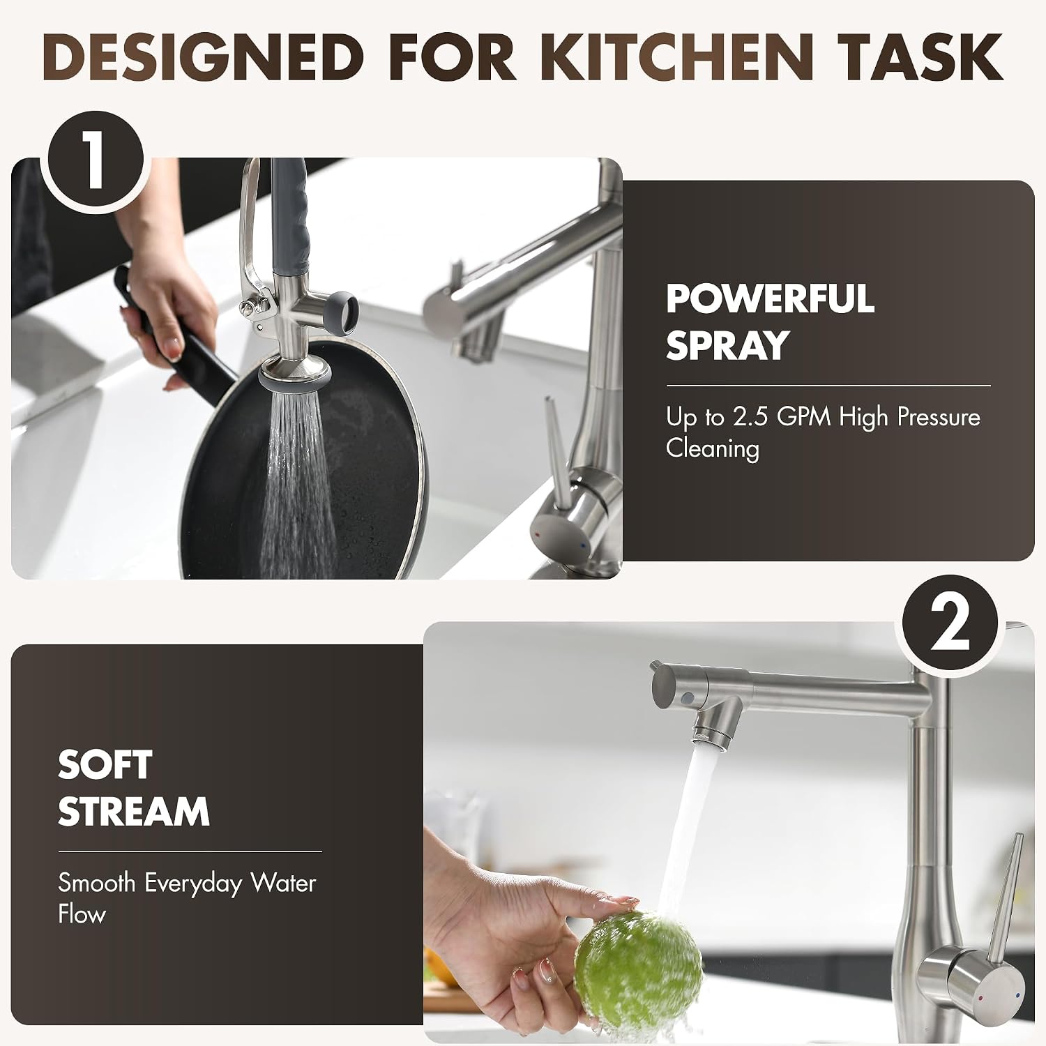 Thumbnail 2 de GIMILI Kitchen Faucet Stainless Steel