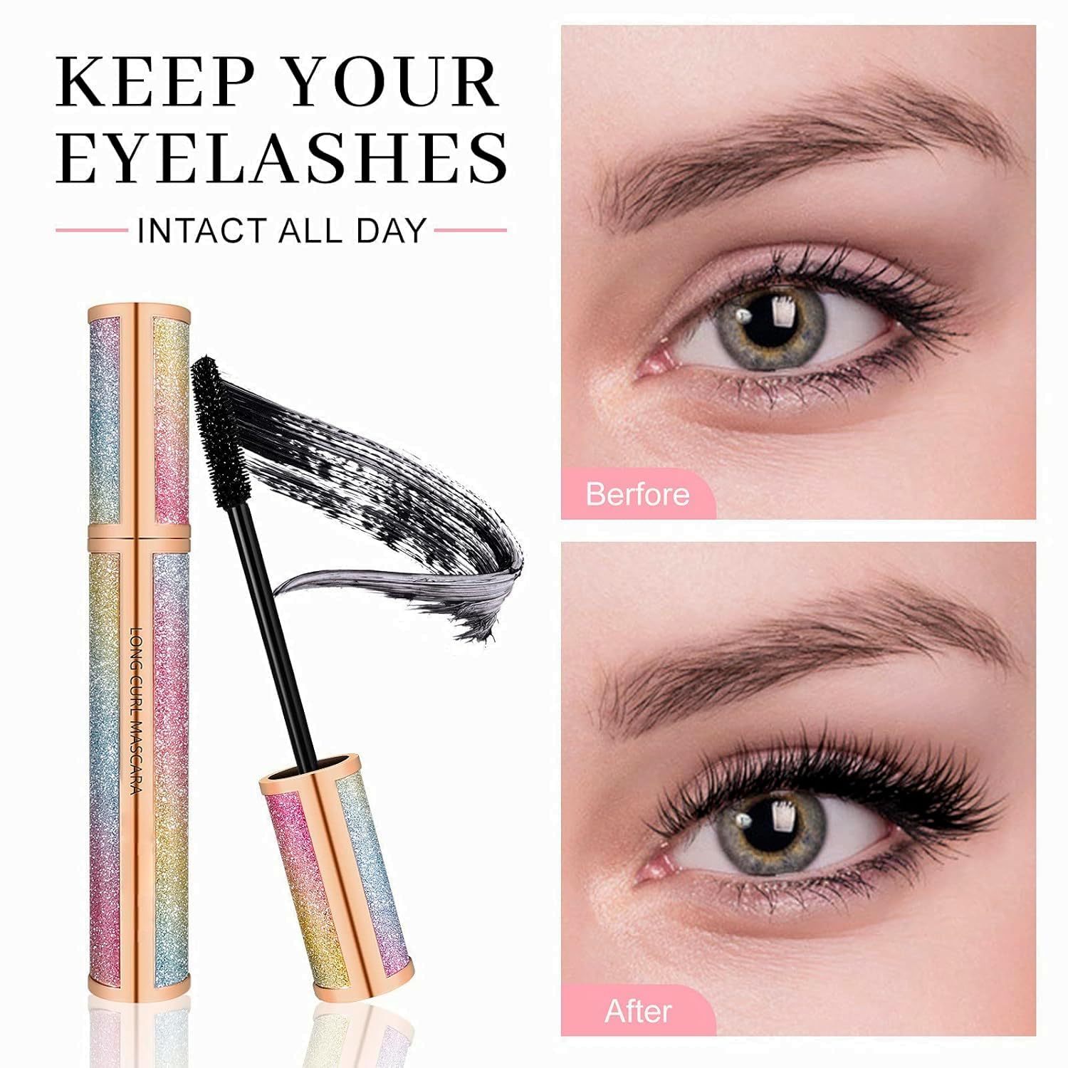 Detalle de Mcukv Tubing Mascara, 4D Silk Fiber Lash Mascara for Length and Volume