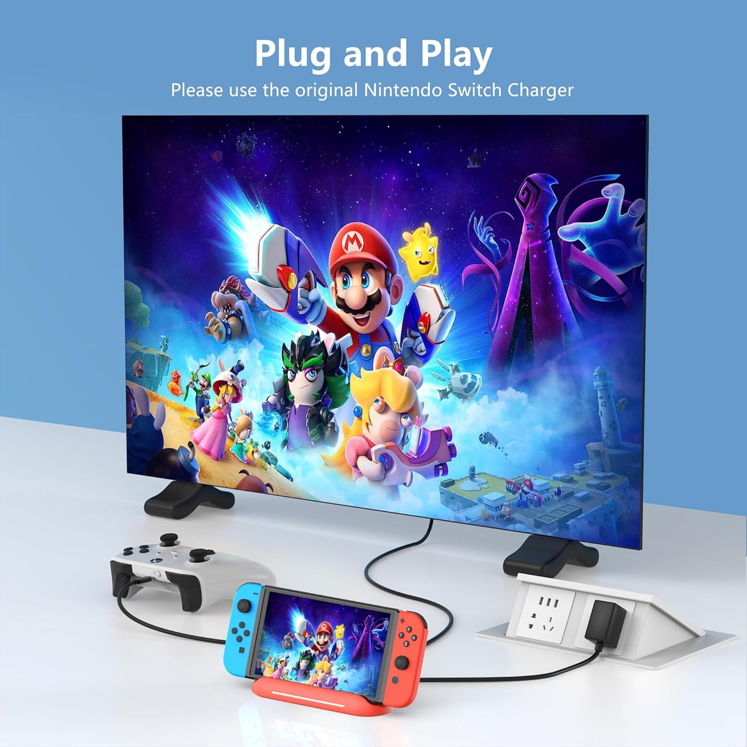 Thumbnail 6 de RREAKA 5-in-1 Switch Dock für Nintendo Switch OLED inkl. HDMI, USB 3.0 & Type‑C Laden