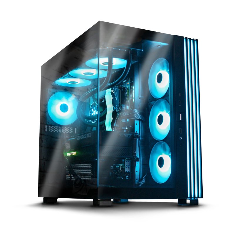 Detalle de PCM Executive Overlord: Ryzen 9 9900x3D, 64 GB RAM y RTX 5080 para gaming y creación