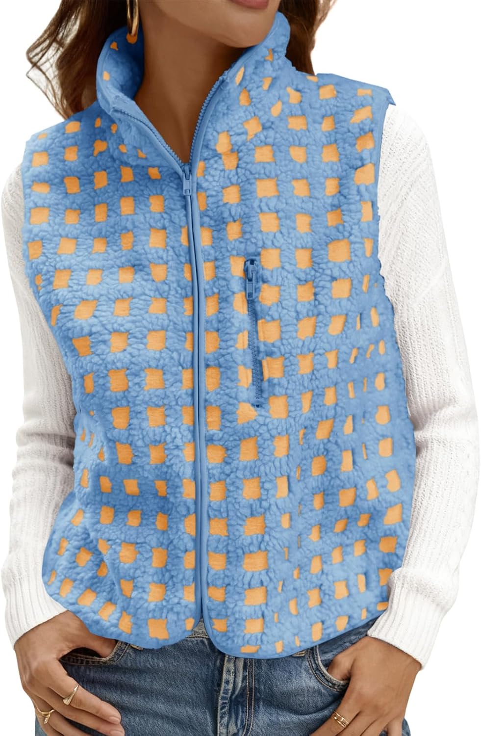 Detalle de Tankaneo Women's Sherpa Fleece Vest