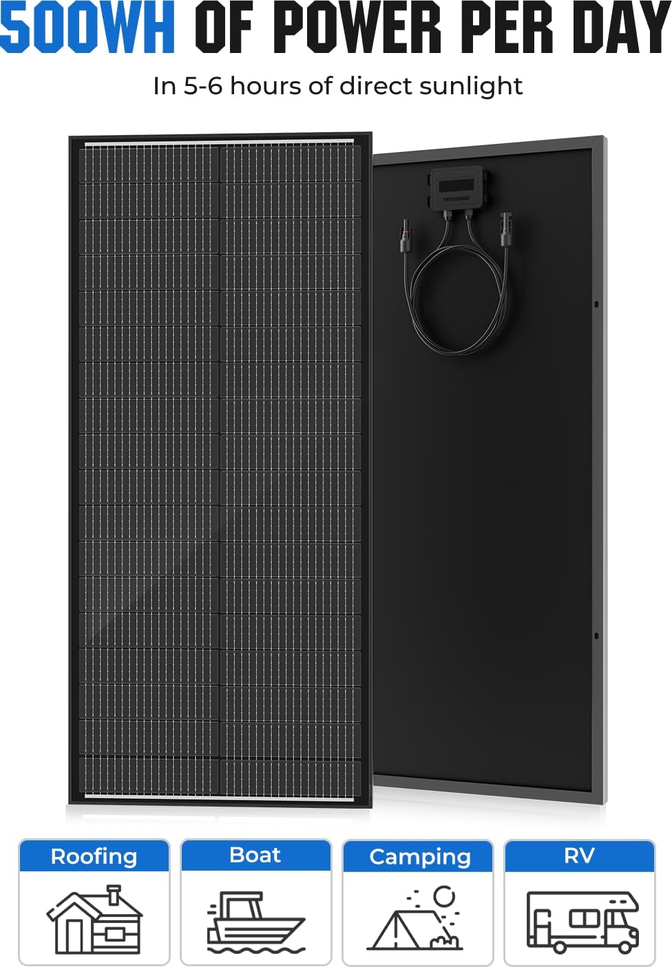 Thumbnail 2 de Rvpozwer 1507 100W Solar Panel, 18BB N-Type Monocrystalline, 25% Efficiency