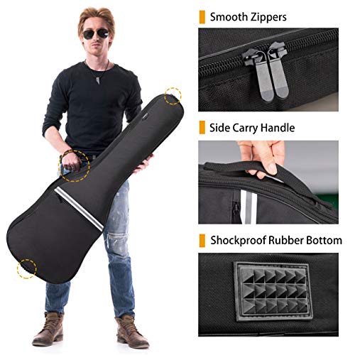 Detalle de CAHAYA Sac pour Guitare Électrique CY0225 – Étui rembourré 6 mm et sac à dos noir