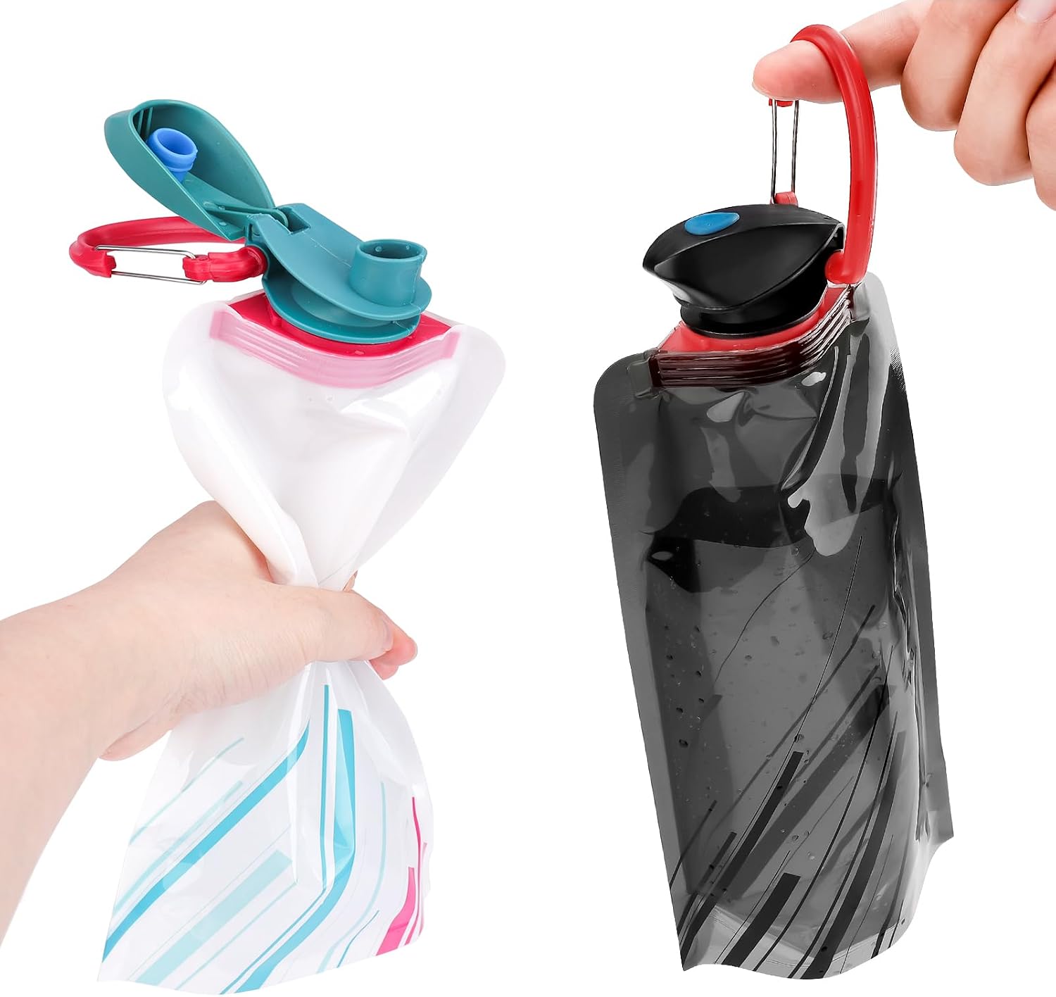 Detalle de VIEVRE Faltbare Trinkflasche 700 ml im 4er-Set – BPA-Frei, ultraleicht & wiederverwendbar