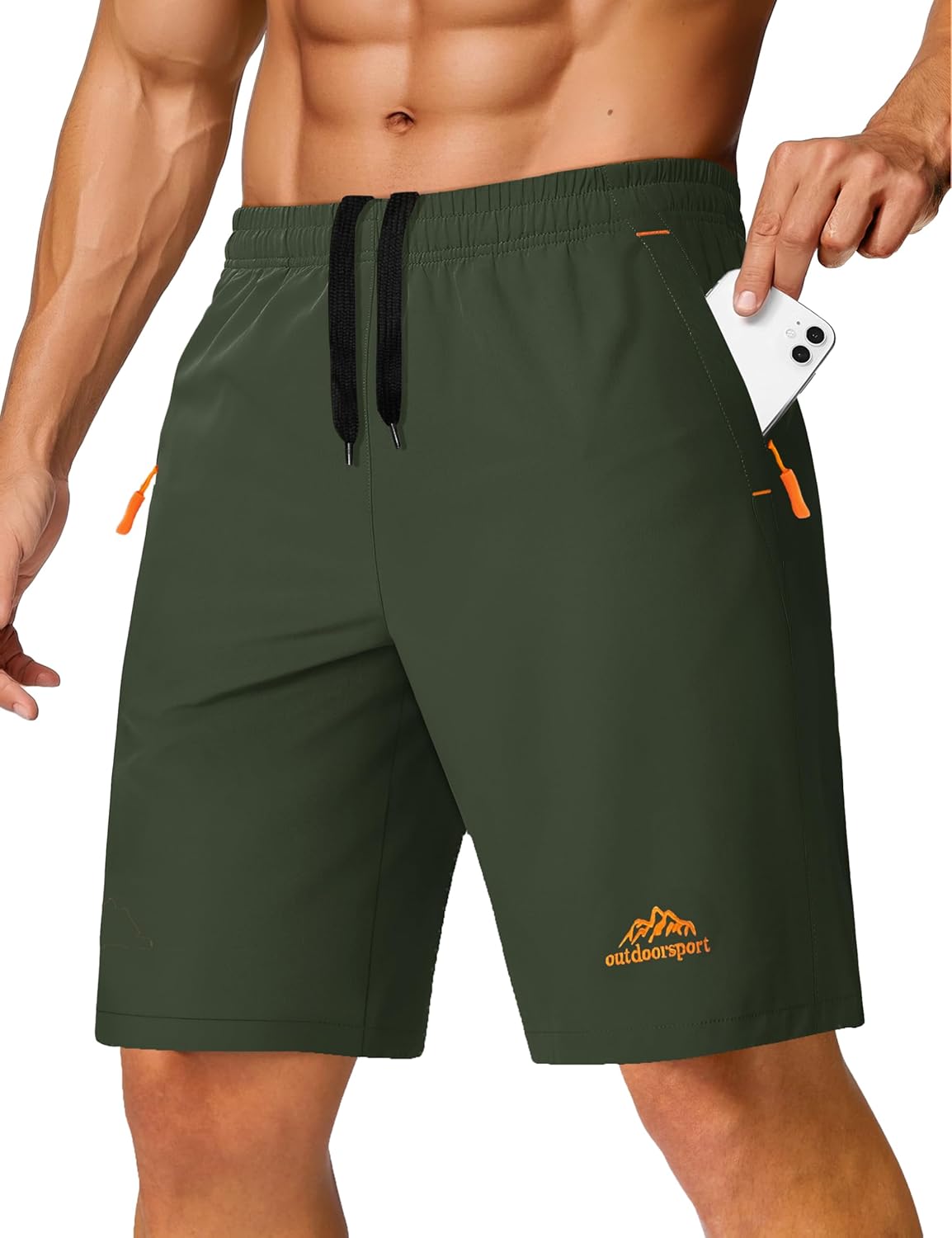 Thumbnail 6 de TACVASEN Men’s Quick-Drying Training Shorts with Zip Pockets