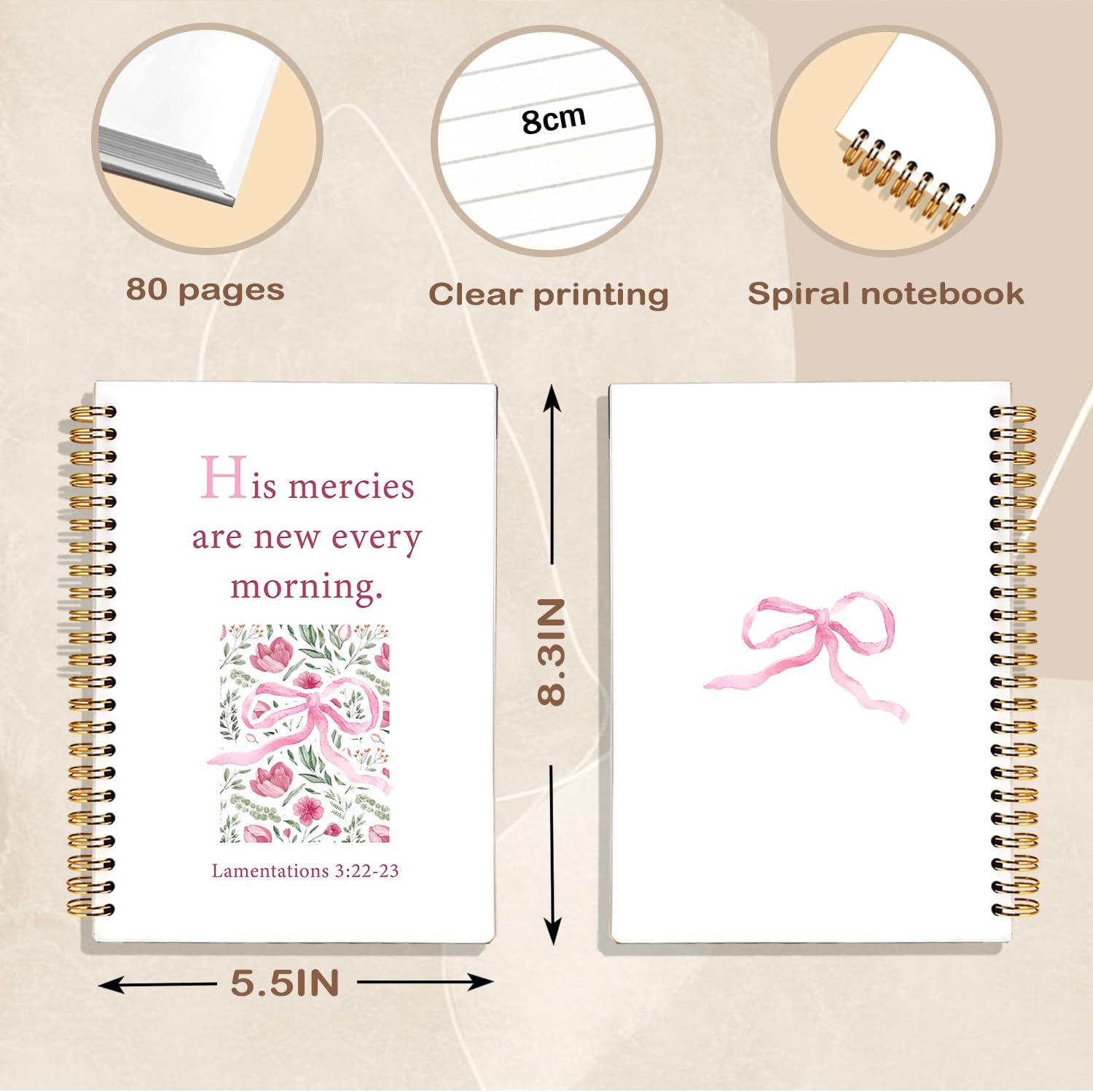 Thumbnail 6 de NEFMGEG Spiral Notebook, 5.5 x 8.3 Inch