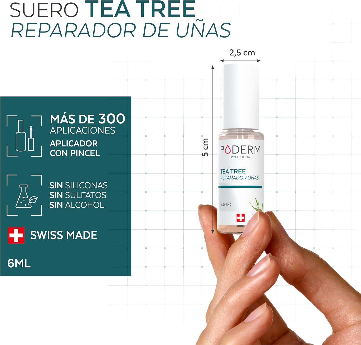 Thumbnail 5 de PODERM Tea Tree Reparador de Uñas 6 ml