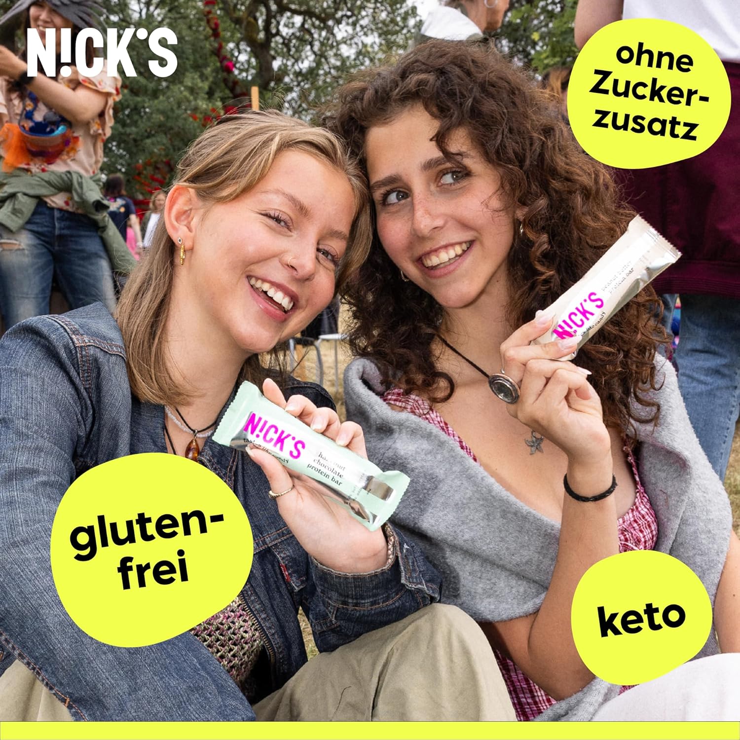 Detalle 2 de NICKS Protein Riegel Haselnuss 15 g 🍫