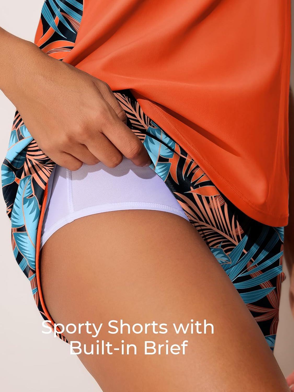 Thumbnail 4 de Summer Mae 2026 Tankini Blouson Two-Piece Swimsuit with Swim Shorts & Pockets for Women