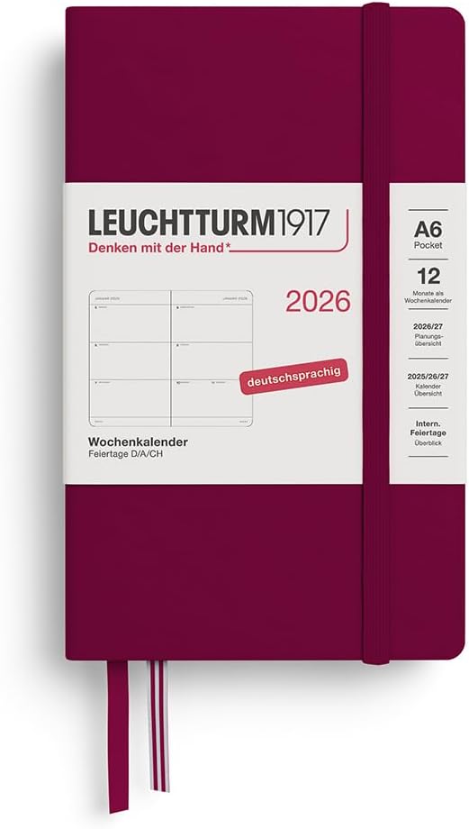 Thumbnail 6 de LEUCHTTURM1917 Wochenkalender Medium (A5) 2026 – 12 Monate, Deutsch (372529)