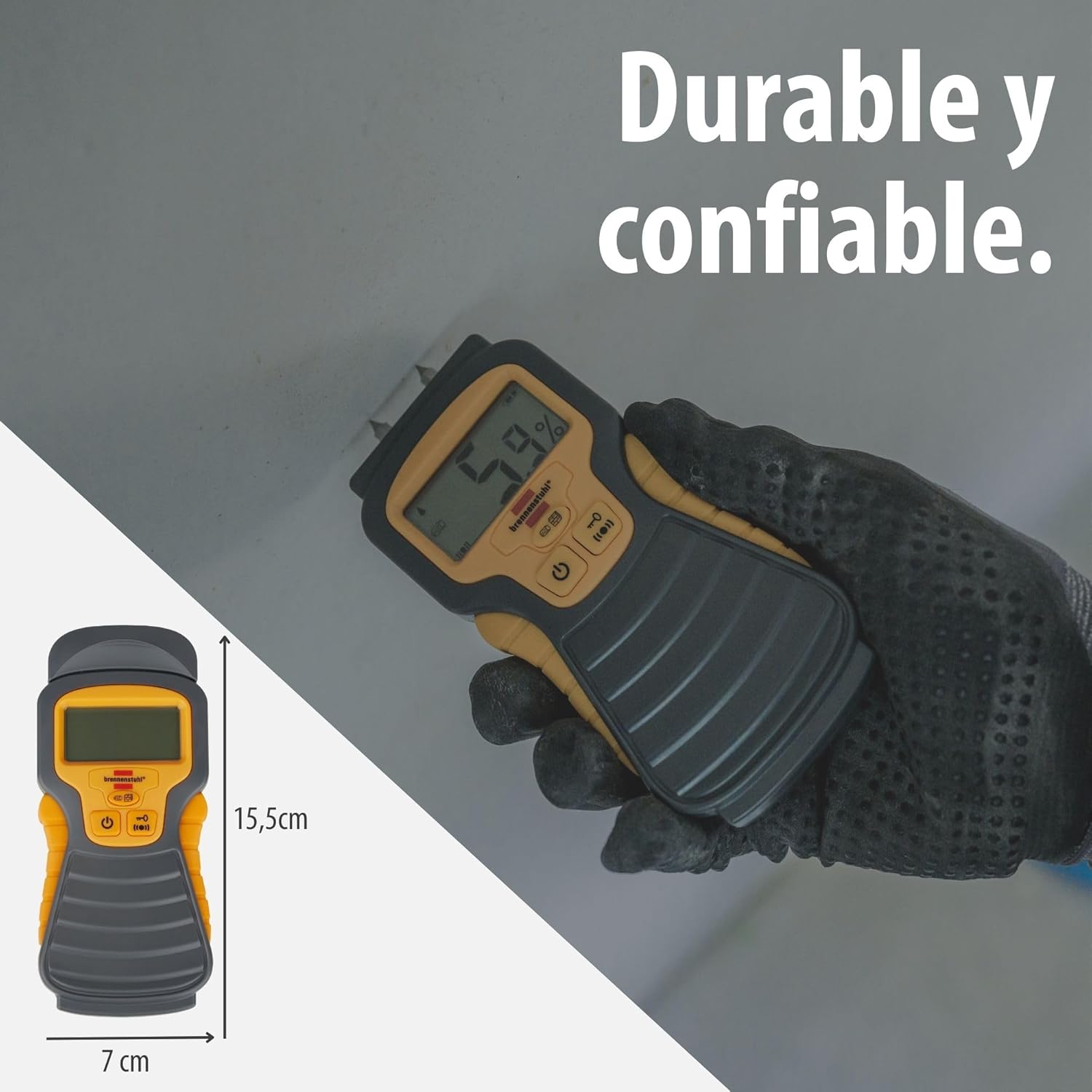 Thumbnail 2 de Brennenstuhl MD Detector de Humedad con Sensor y Batería 9V 🏠