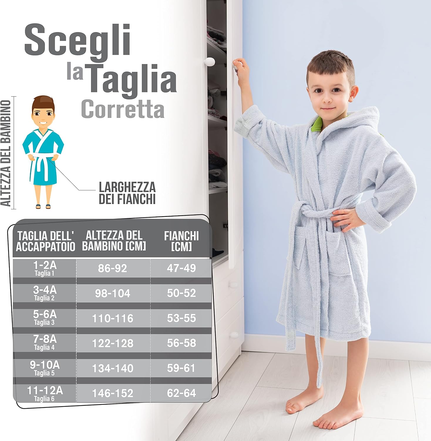 Thumbnail 4 de Twinzen Accappatoio Bambino 100% Cotone 360gsm