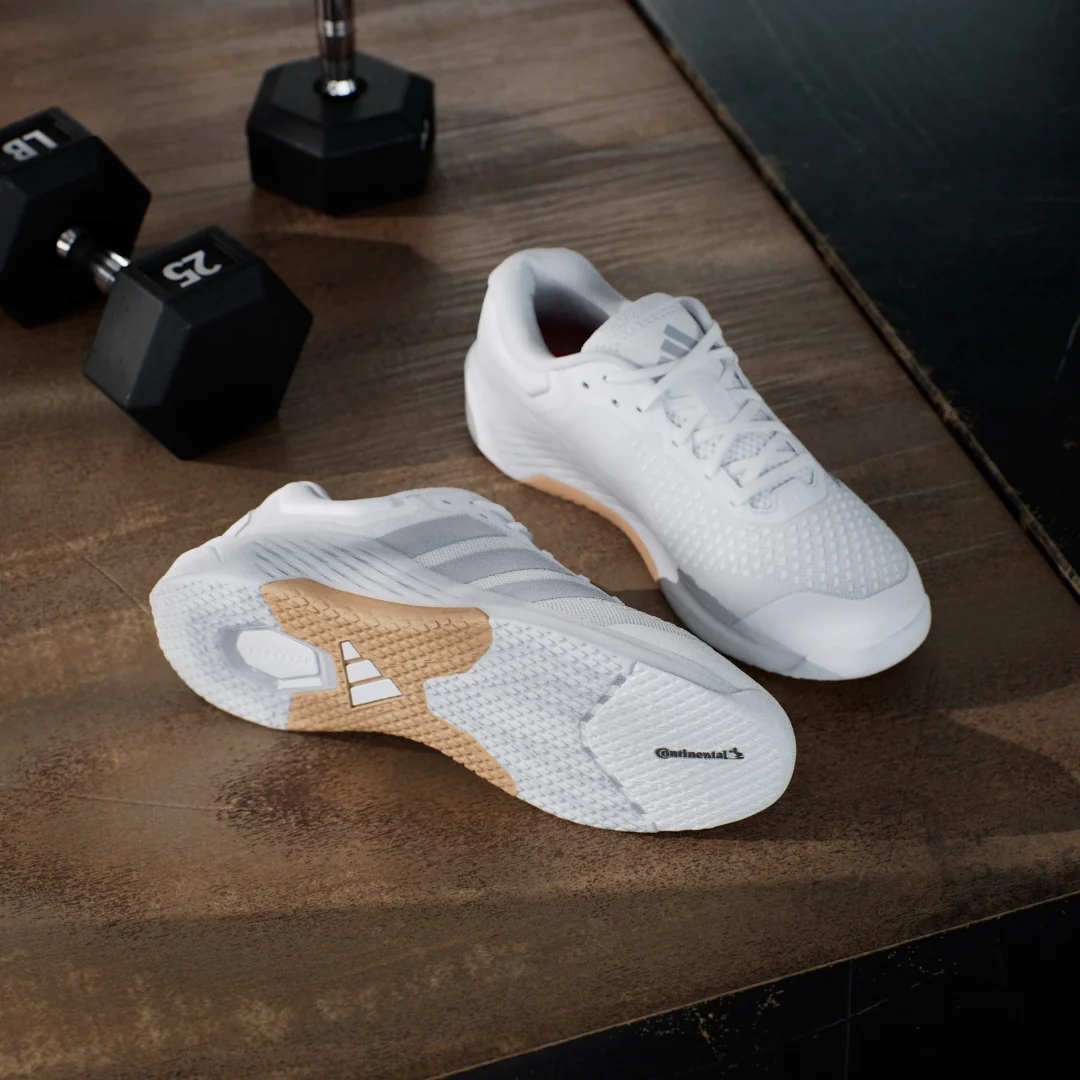 Detalle de Adidas Dropset 4: Zapatilla de training en blanco para entrenamientos intensos