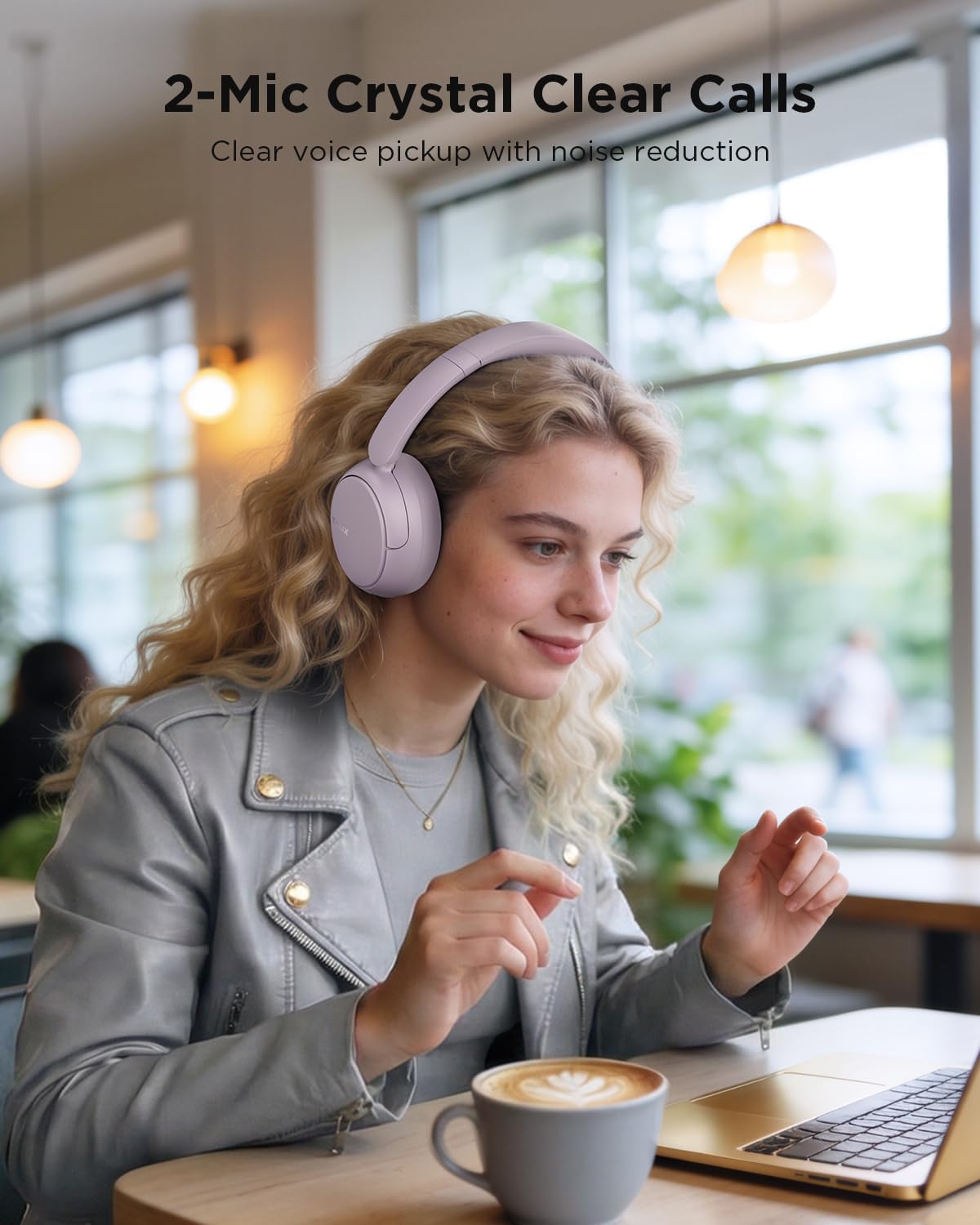 Detalle 2 de TALIX H30 Hybrid ANC Headphones in Purple