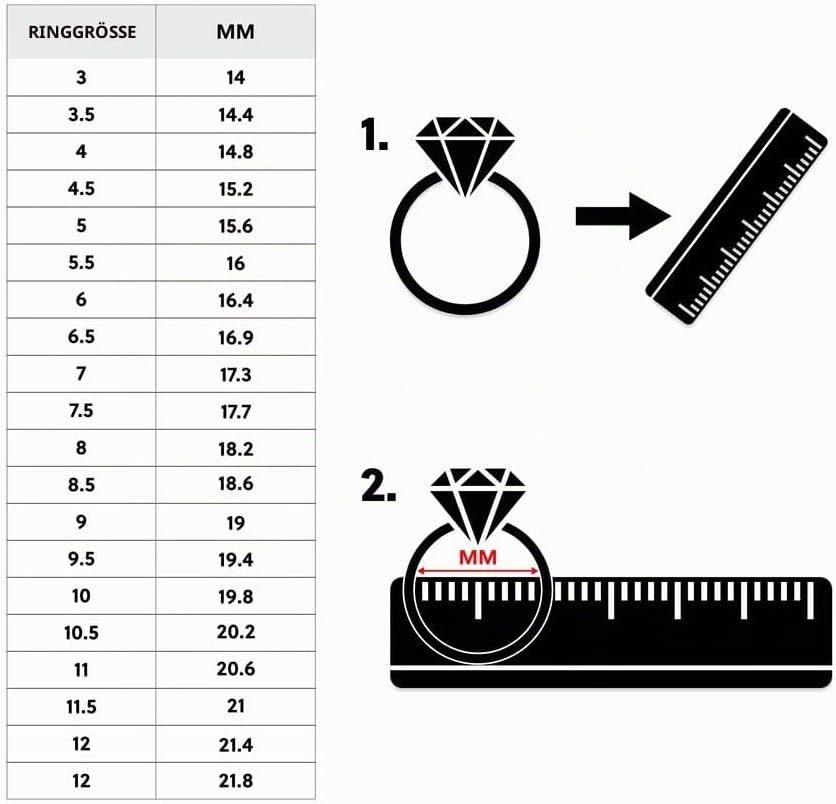 Detalle de Fossil Herren-Edelstahlband Ringe – Stainless Steel Silber, Größen 8–12