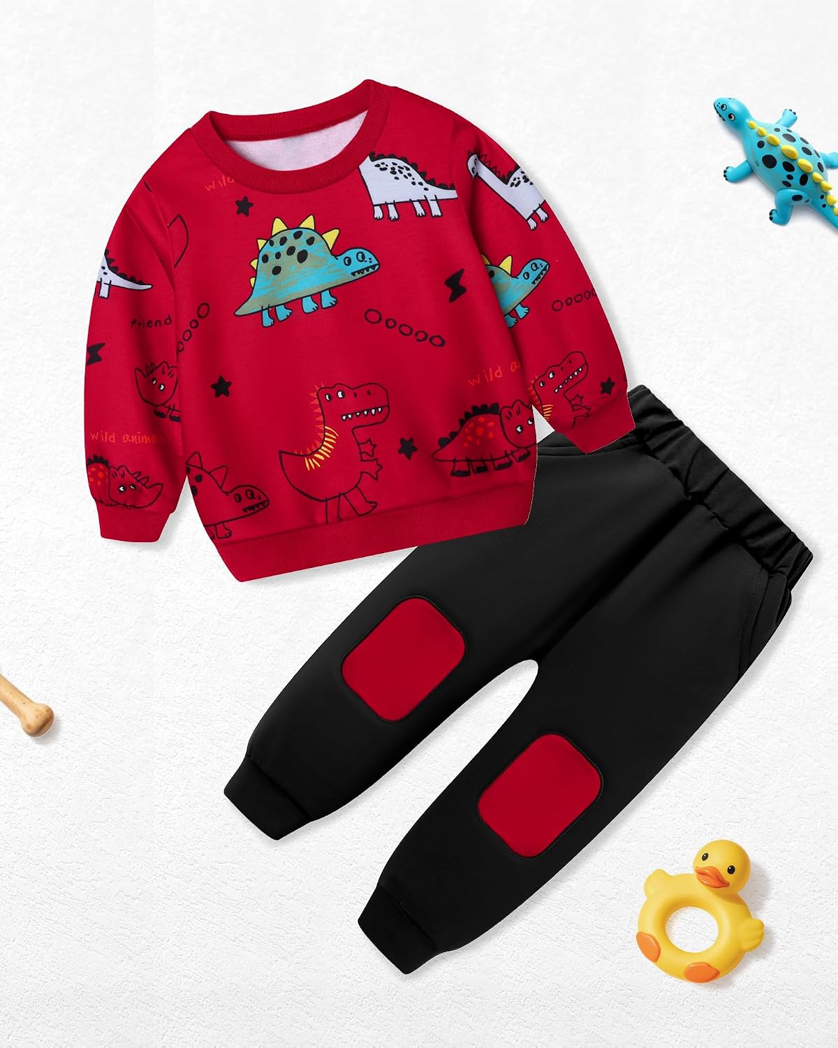 Detalle de DISAUR Toddler Dinosaur Sweatshirt and Jogger Set Size 2-6