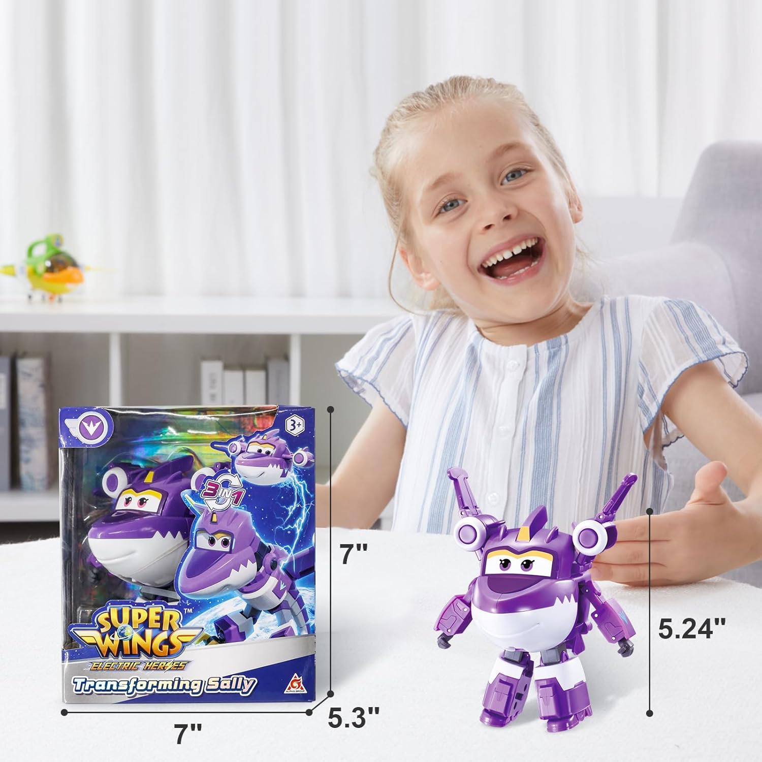 Thumbnail 4 de Super Wings Sally 2 en 1 avión-robot 12,7 cm
