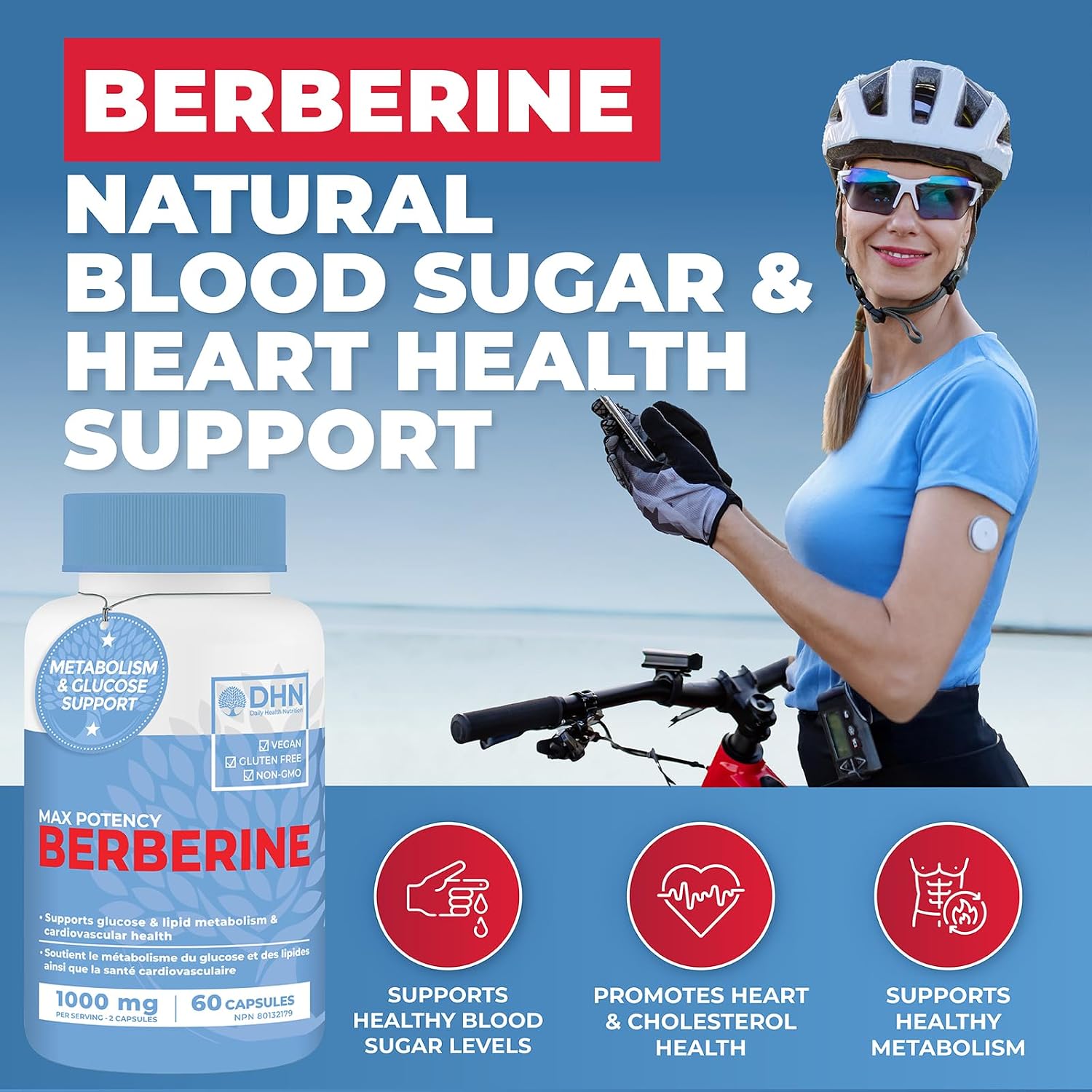Detalle de Berberine supplement 500 mg capsules