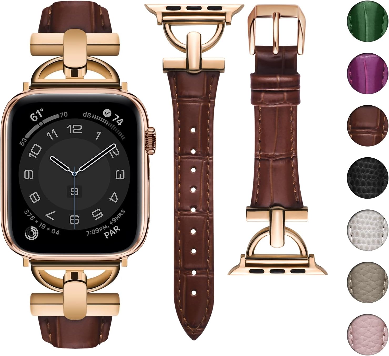 Detalle de Wutwuk leather Apple Watch strap