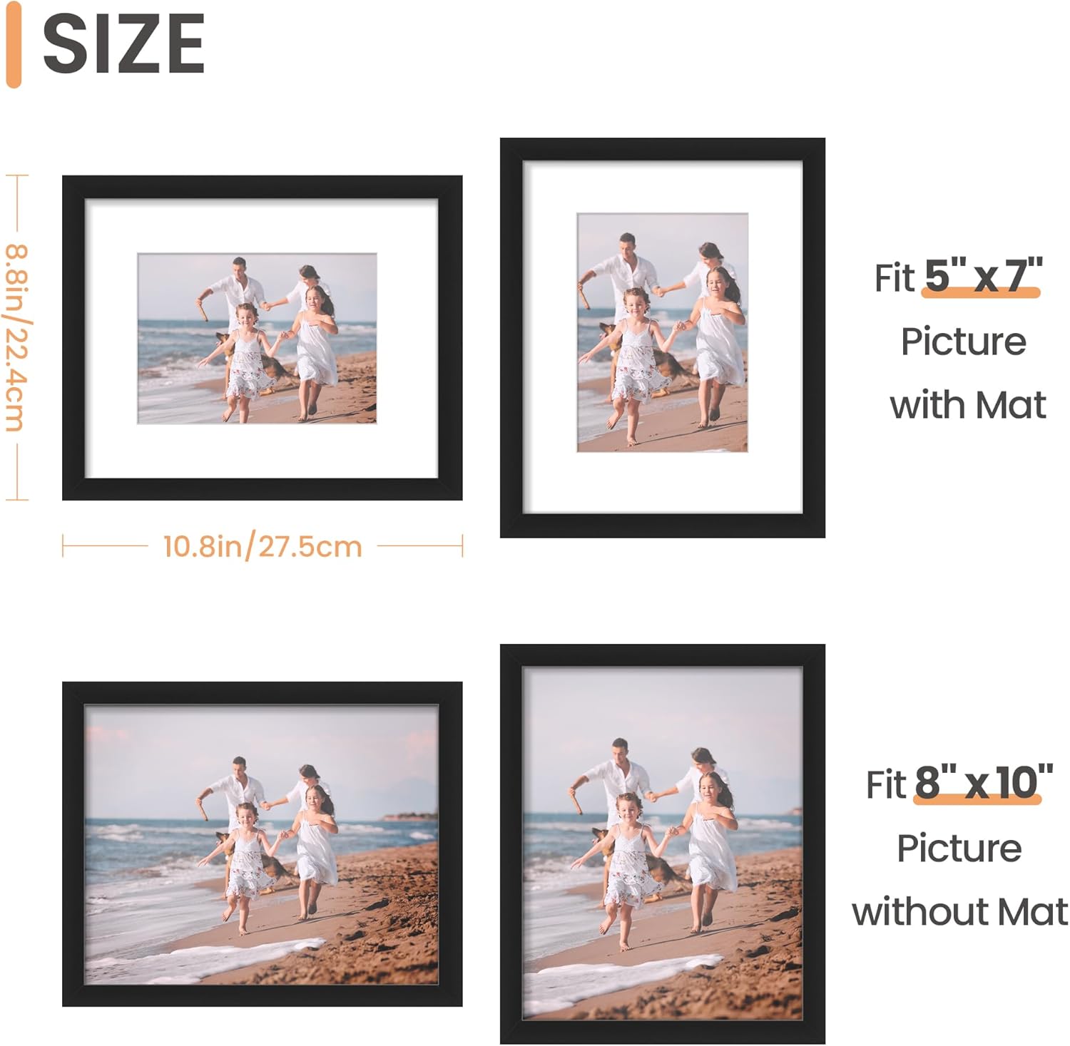 Thumbnail 4 de upsimples 8x10 Picture Frame Set of 5 🖼
