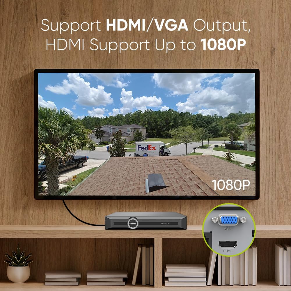 Thumbnail 5 de SANNCE 8CH POE CCTV System with 4x 3MP Outdoor Cameras and 1TB HDD — 6MP NVR, 2K Clarity, IP67 Weatherproof