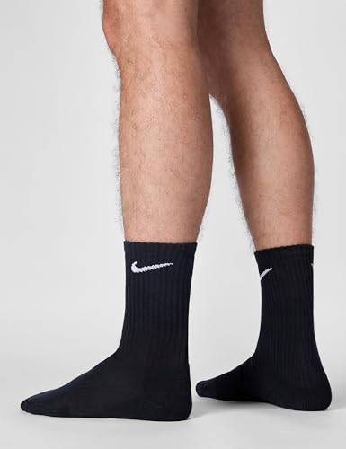 Detalle 2 de NIKE Socks Everyday Ltwt Uomo, Nero M (Confezione 3 paia) - Comfort quotidiano e stile semplice