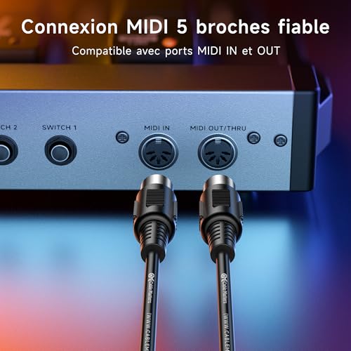 Thumbnail 2 de Cable Matters – Lot de 2 câbles MIDI DIN 5 broches, 1,8 m