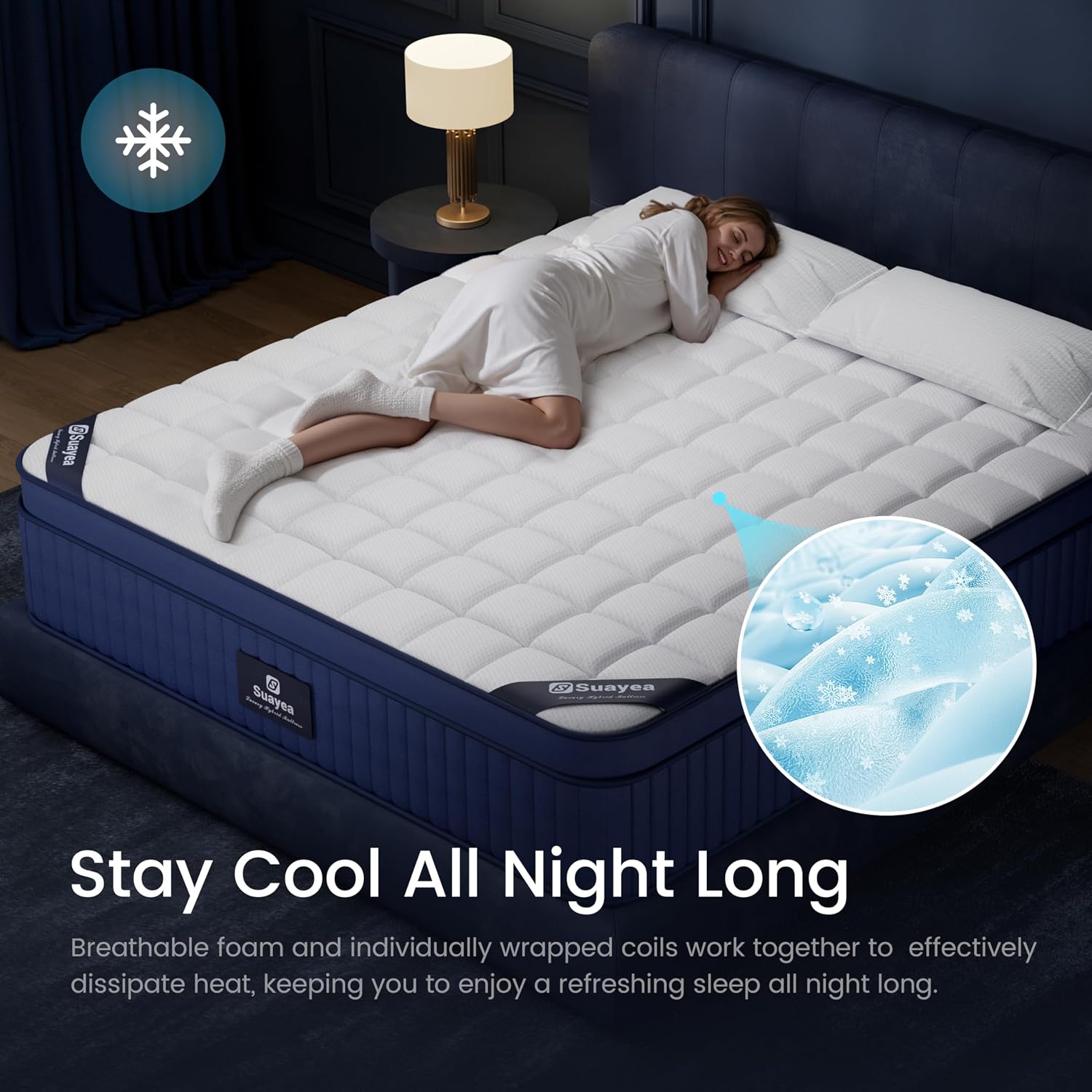 Thumbnail 6 de SUAYEA Twin XL Hybrid Mattress, 12-Inch