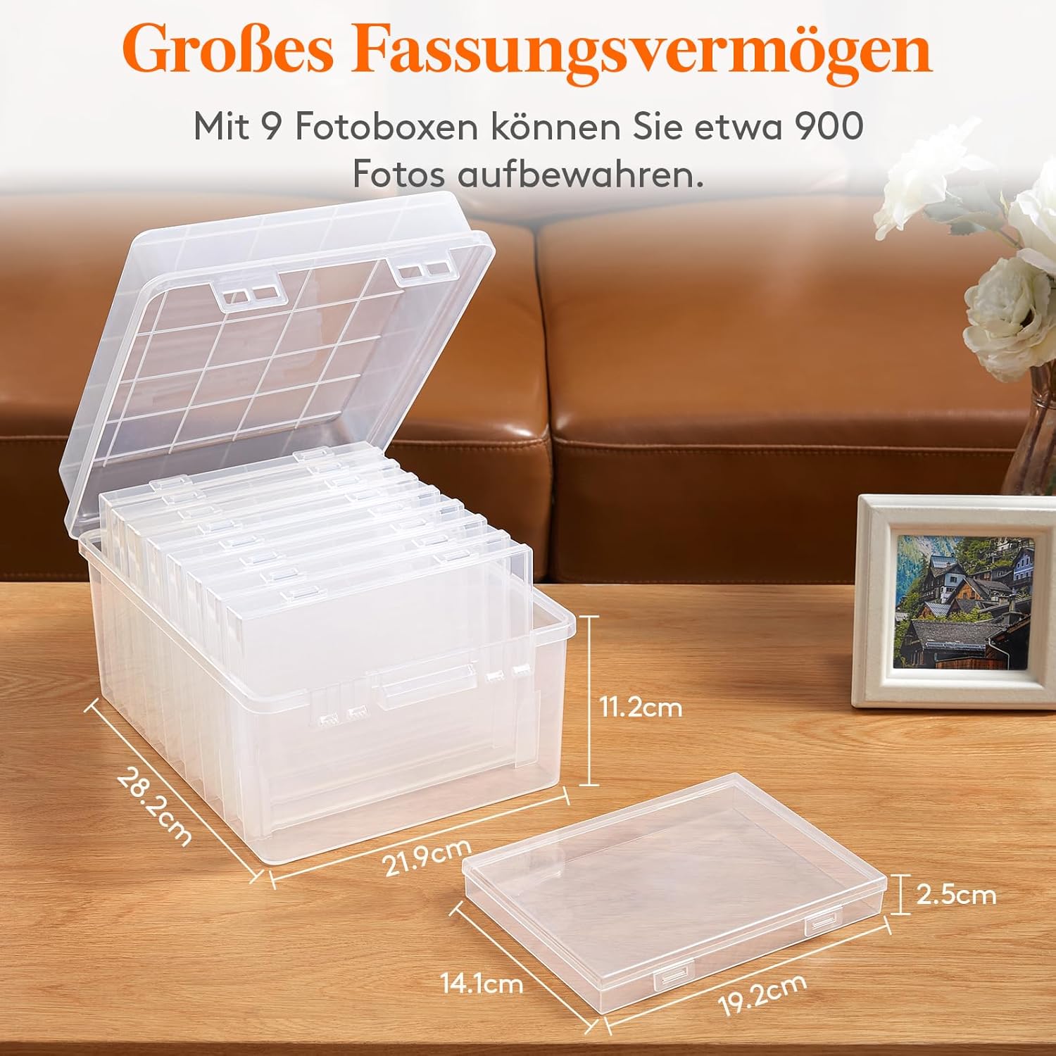 Thumbnail 2 de Lifewit Foto-Aufbewahrungsbox 13×18 cm mit 9 Haltern