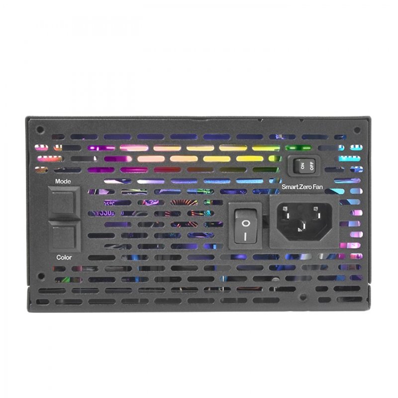 Detalle de Thermaltake Toughpower GF2 ARGB 850W Premium Edition: fuente modular 80 Plus Gold con iluminación Riing Duo