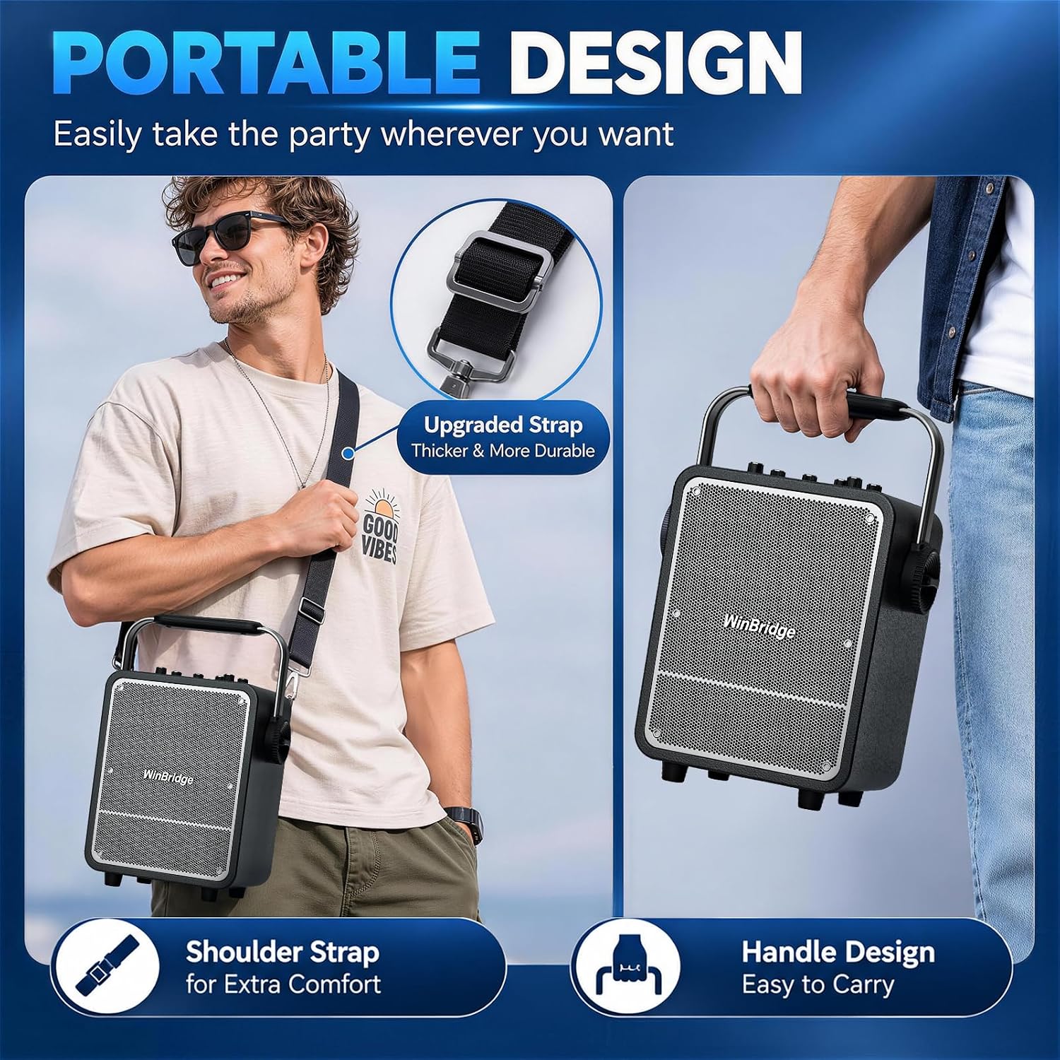 Thumbnail 3 de ResponseBridge RBS200 S200 Karaoke Machine, 150W with Two Wireless Mics