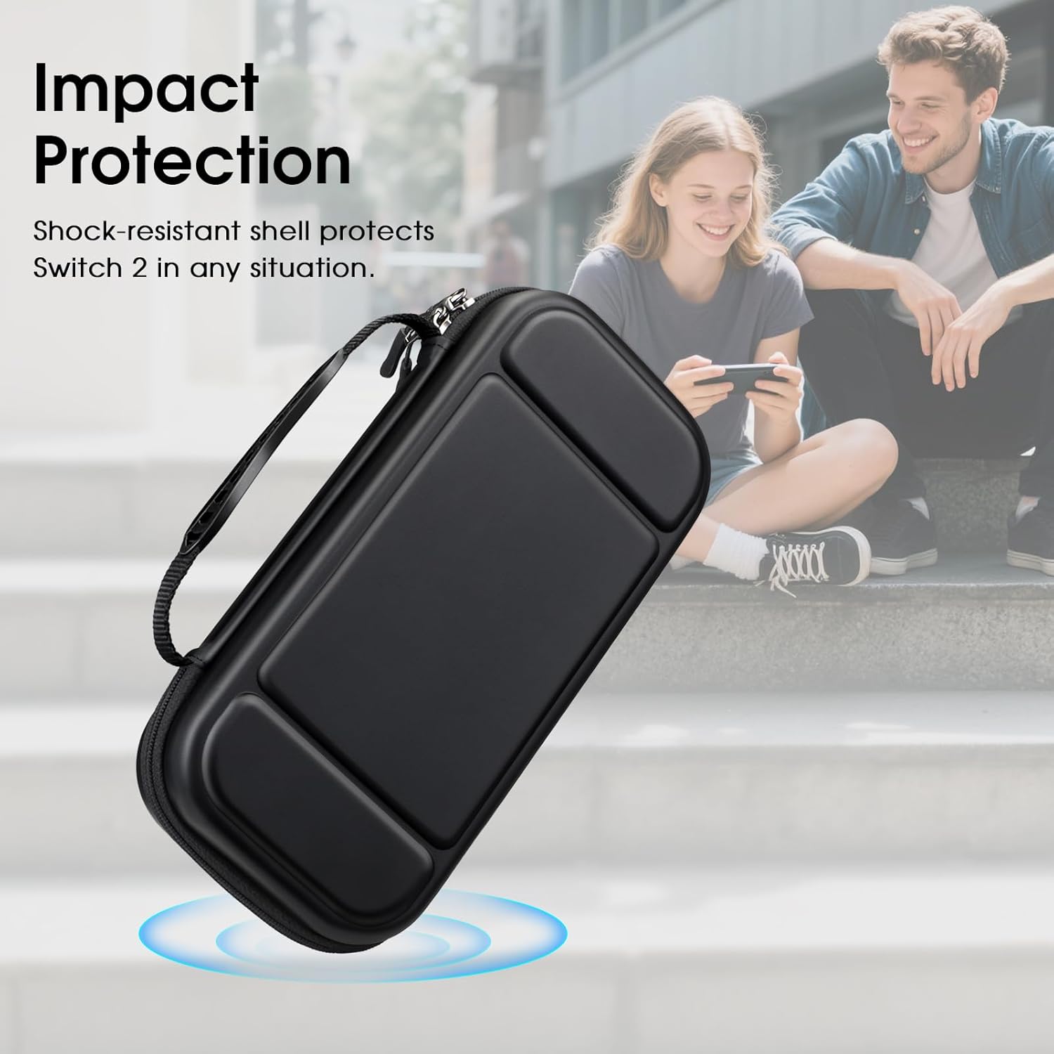 Detalle 2 de FINTIE Carrying Case for Nintendo Switch 2 (2025) – Shockproof Hard Shell with Card Slots & Inner Pocket