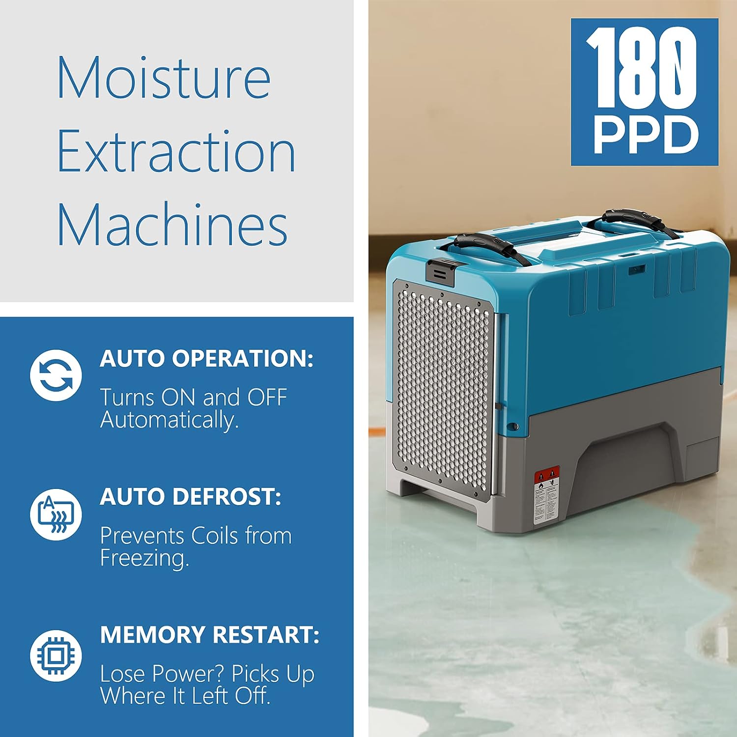 Detalle 2 de ALORAIR Storm LGR Extreme 20536 Commercial Dehumidifier, 180 PPD, Built-In Pump