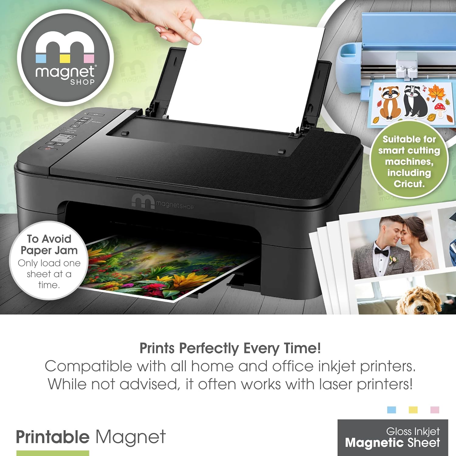 Thumbnail 3 de TMS Magnetic Photo Paper (A4) with Glossy Finish | 10-pack for Inkjet Printers