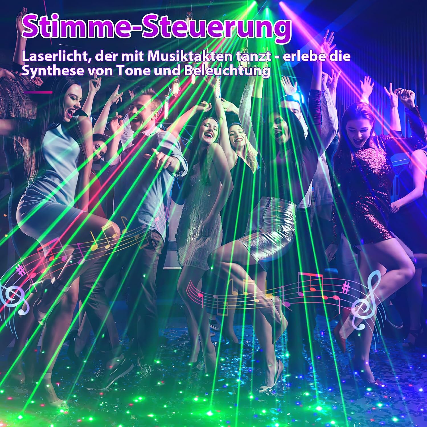 Thumbnail 6 de Littleboyny T105 bewegende LED-dj-projector met RGB-muziekbesturing