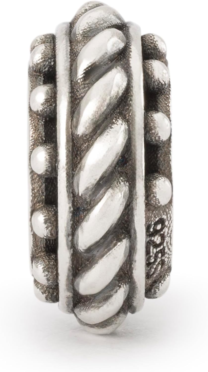 Detalle 2 de Trollbeads Herbst Kollektion Pfad des Glücks 2024 – Silberbeads, handgefertigt (TAGBE-10285 Zeitlos Spacer)