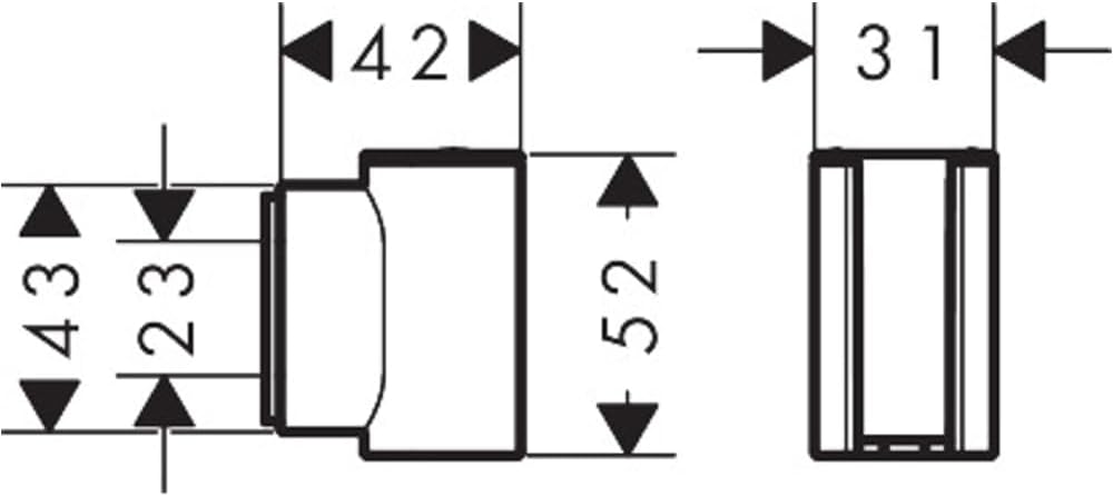 Detalle de hansgrohe Porter Fine 28885700 – metalowy uchwyt prysznicowy, matowa biel