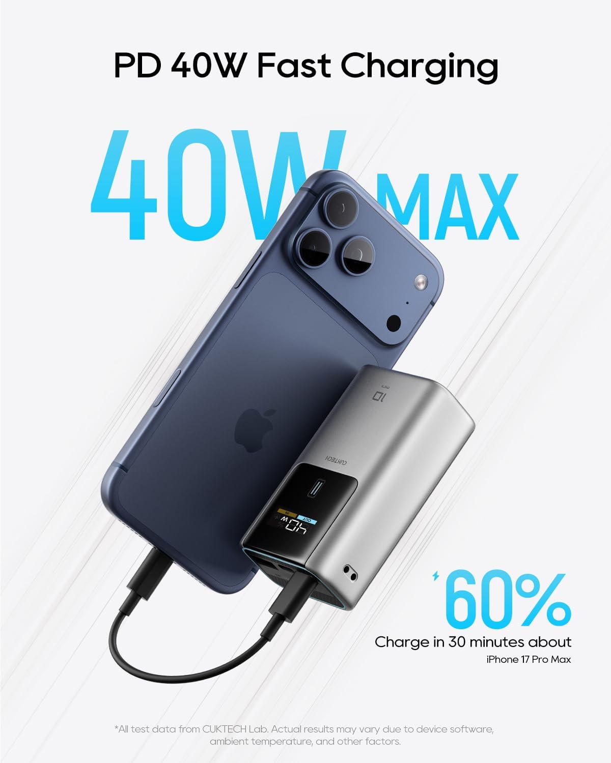 Thumbnail 2 de CUKTECH 10 Mini 45W Power Bank: compact USB‑C PD charger with 10000mAh