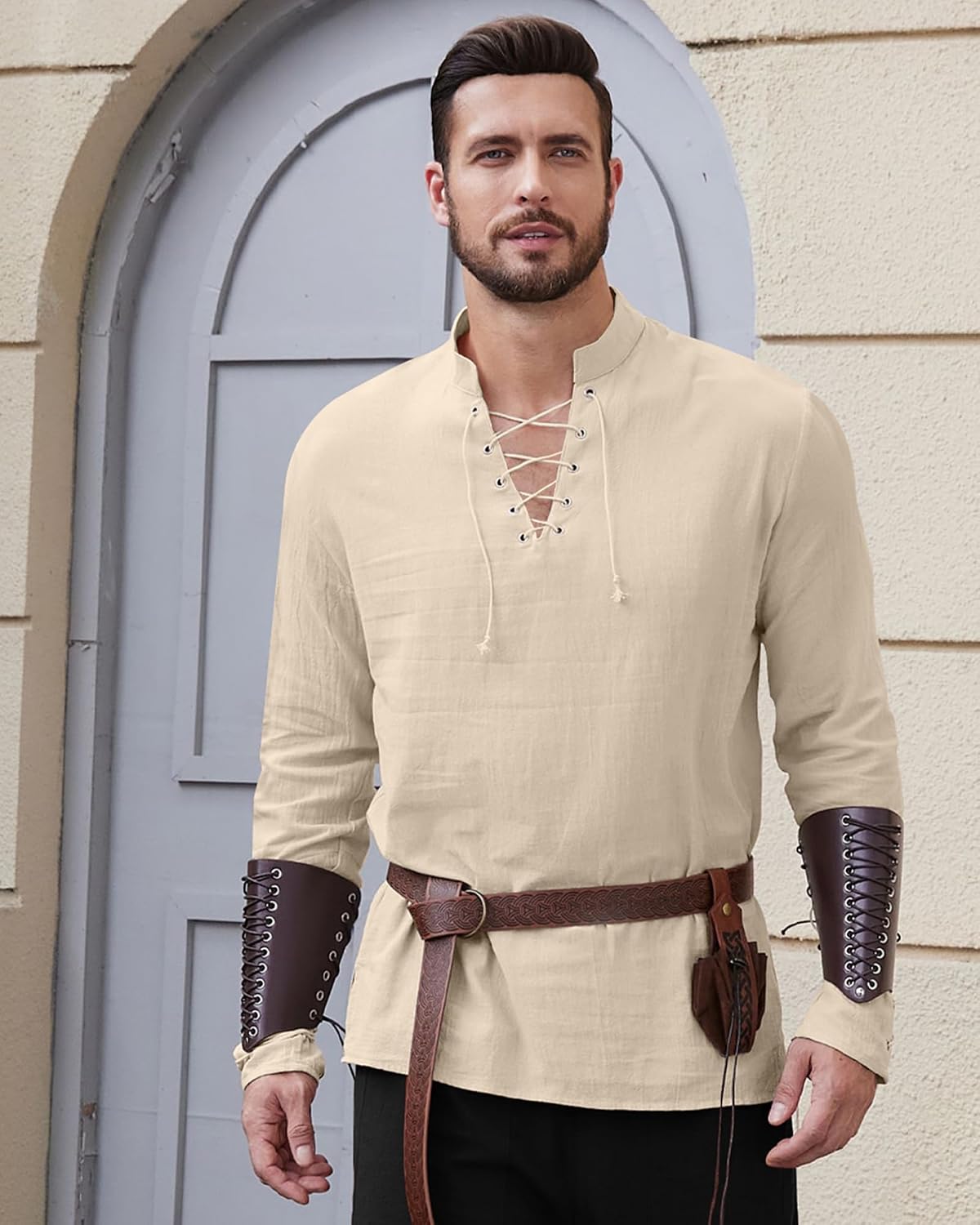 Thumbnail 2 de LVCBL Camicia Medievale Uomo Cotone Lino