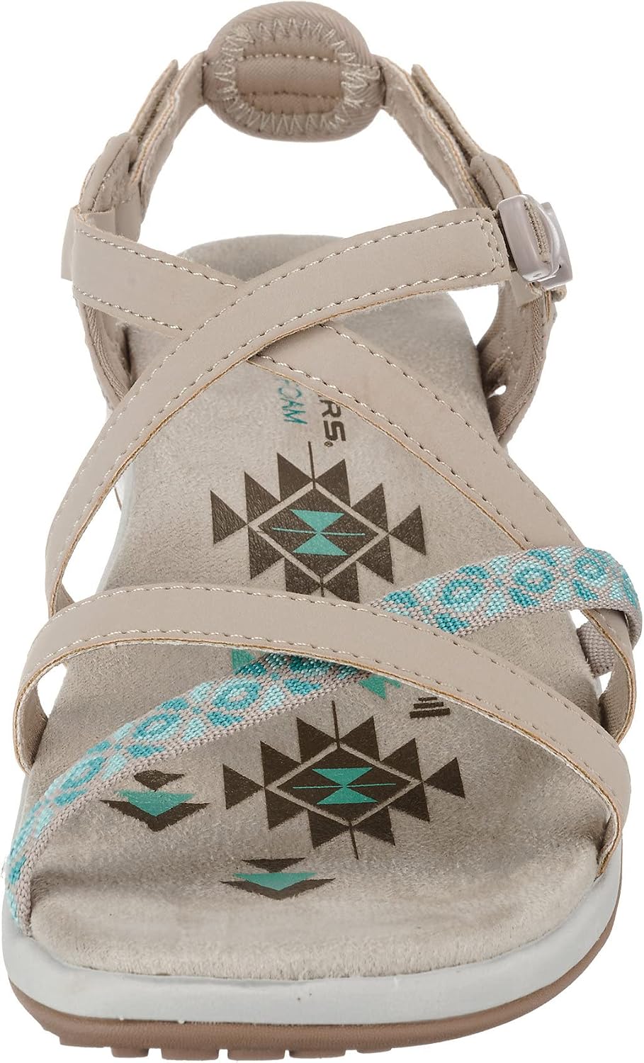 Detalle 2 de Skechers REGGAE SLIM VACAY 👡 Sandalias Mujer Taupe Duraleather