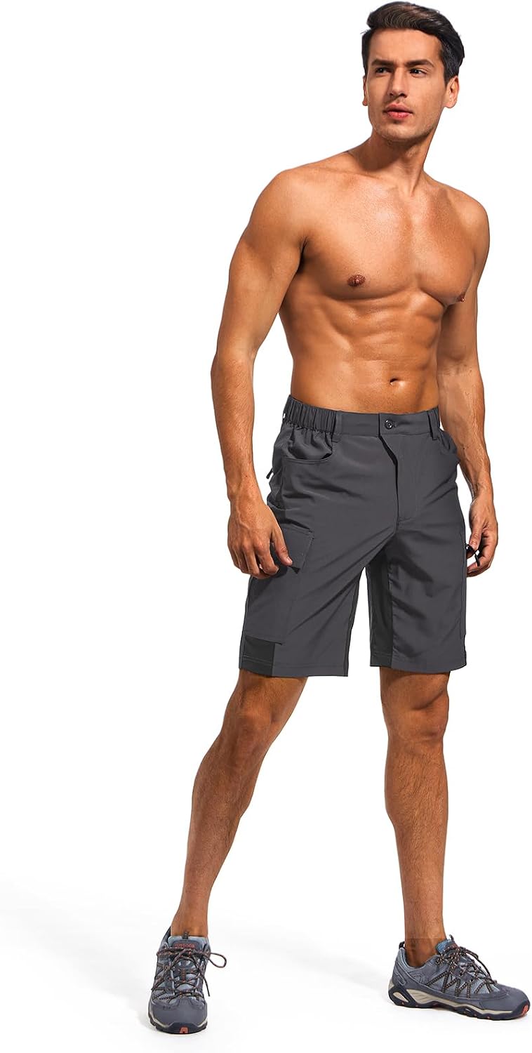 Detalle de Cycorld MTB Hose Herren: schnelltrocknende Radhose mit 4D-Sitzpolster und herausnehmbarer Radunterhose