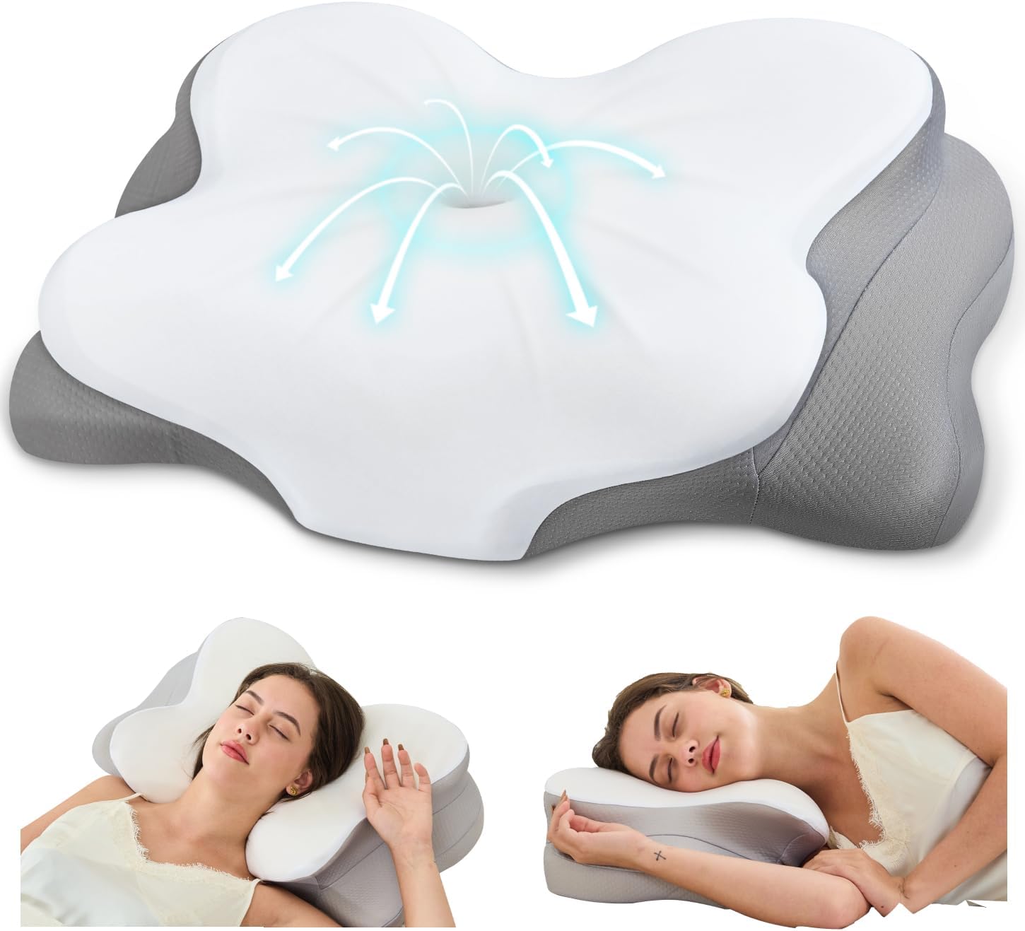 Fyova Cervical Neck Pillow 2 Heights