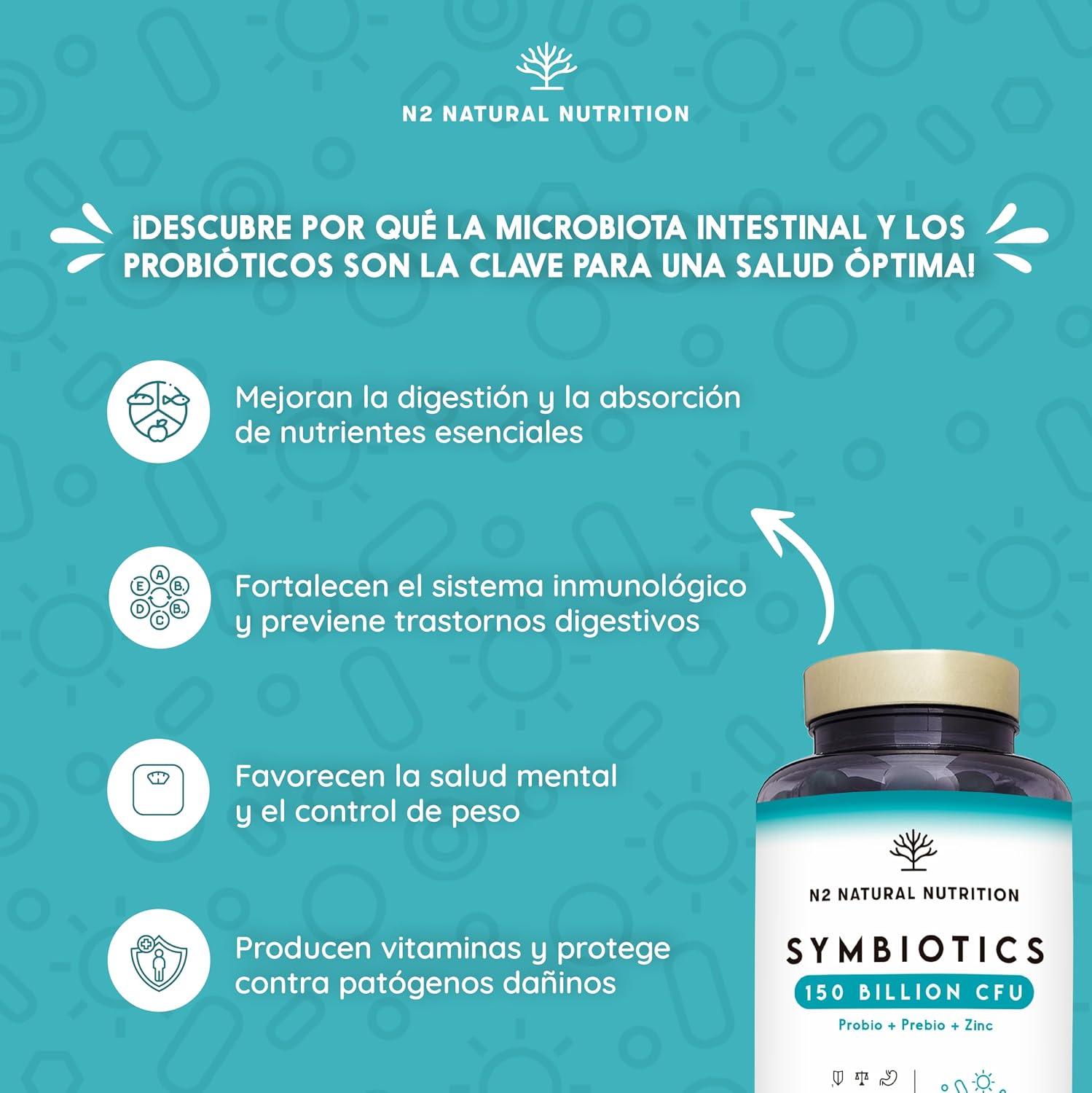 Thumbnail 4 de N2 Natural Nutrition Symbiotics 150, 90 cápsulas