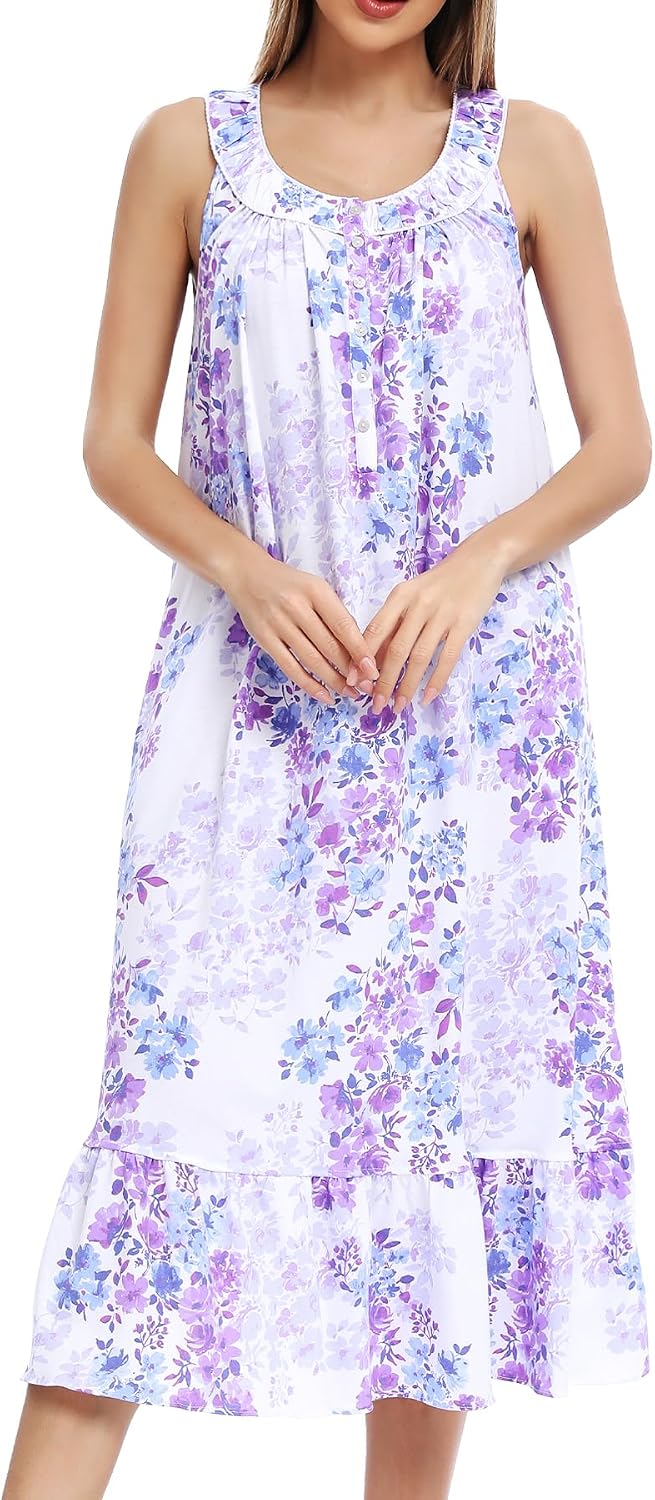 Detalle de IZZY + TOBY Women's Nightgown Cotton