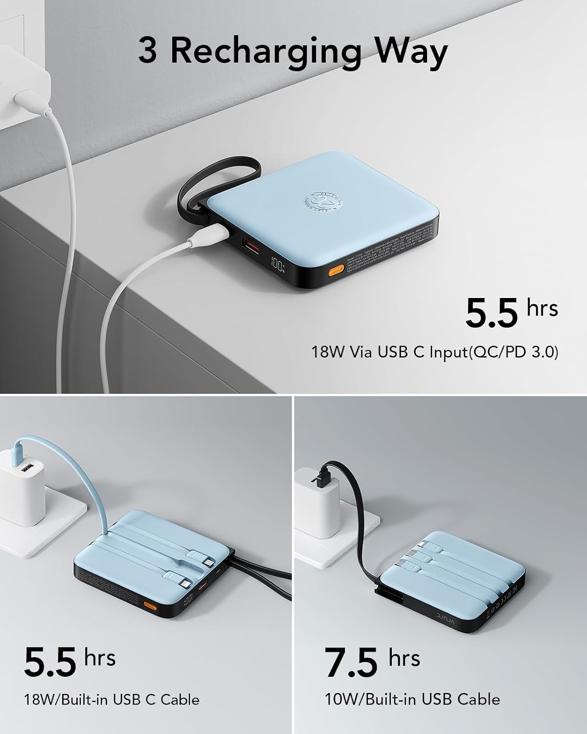 Detalle 2 de VRURC Powerbank 20000mAh