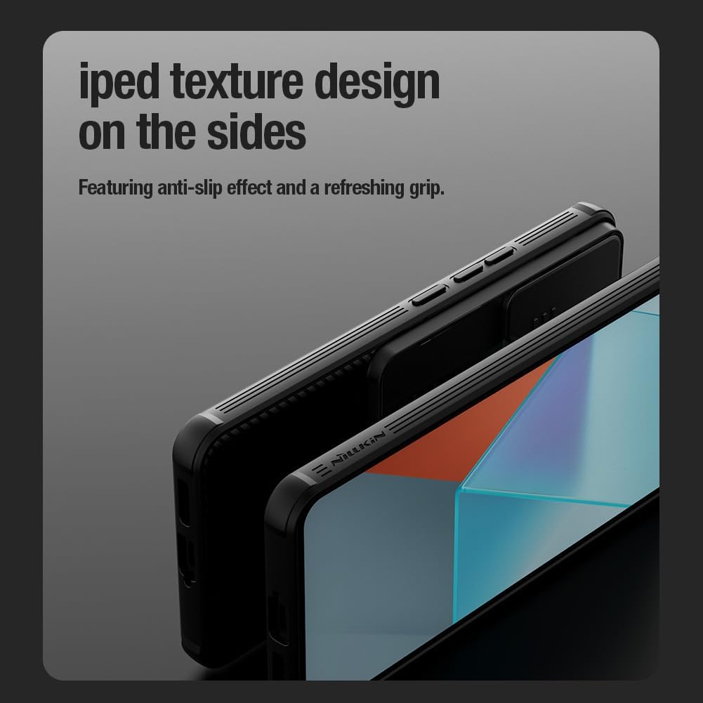 Thumbnail 5 de Xiaomi Redmi Note 13 Pro 5G slim shockproof case with slide camera lens cover (CamShield) in Black