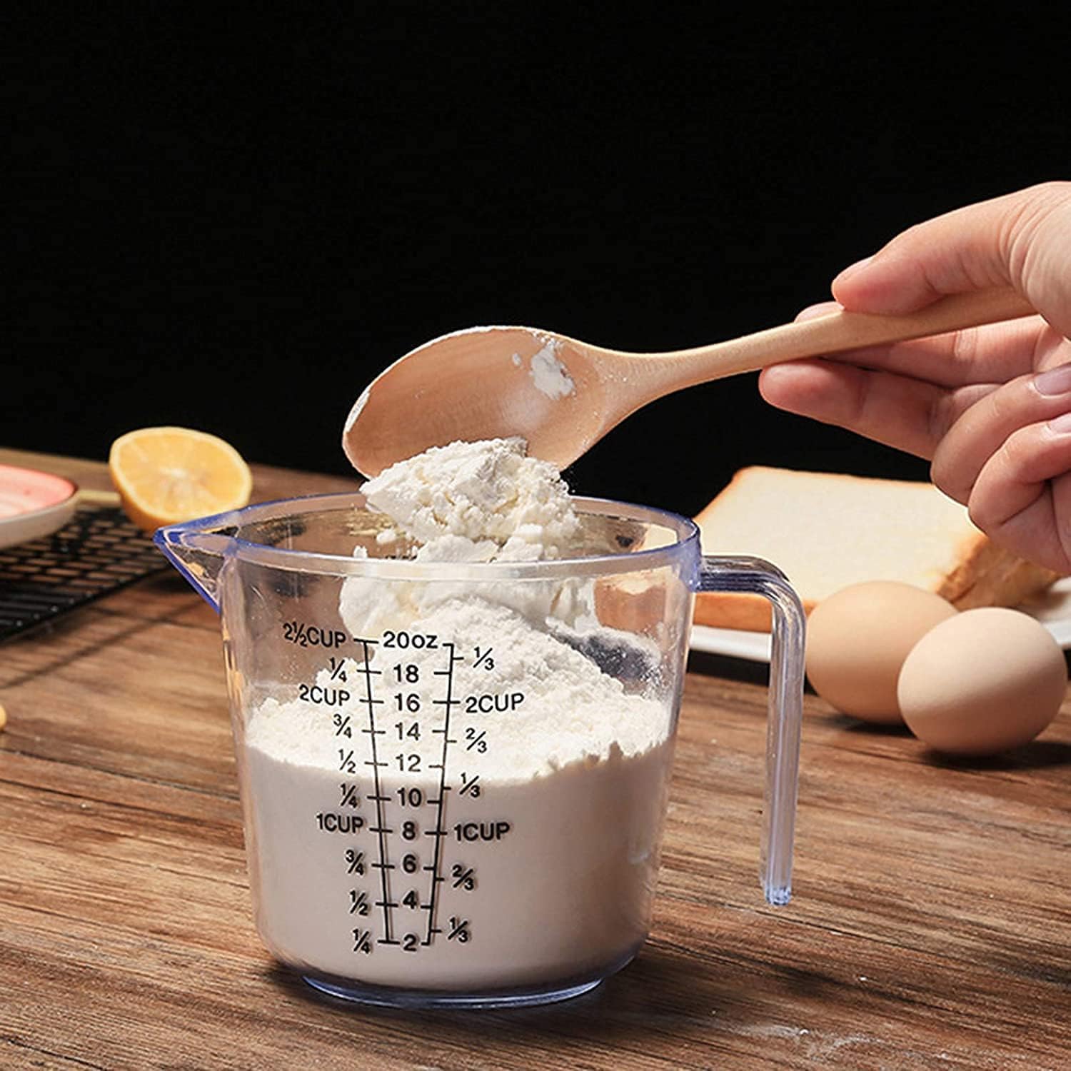 Thumbnail 1 de Messbecher-Set aus Kunststoff (PP), 150/300/600 ml – hitzebeständige Präzisions-Messkanne zum Backen & Kochen