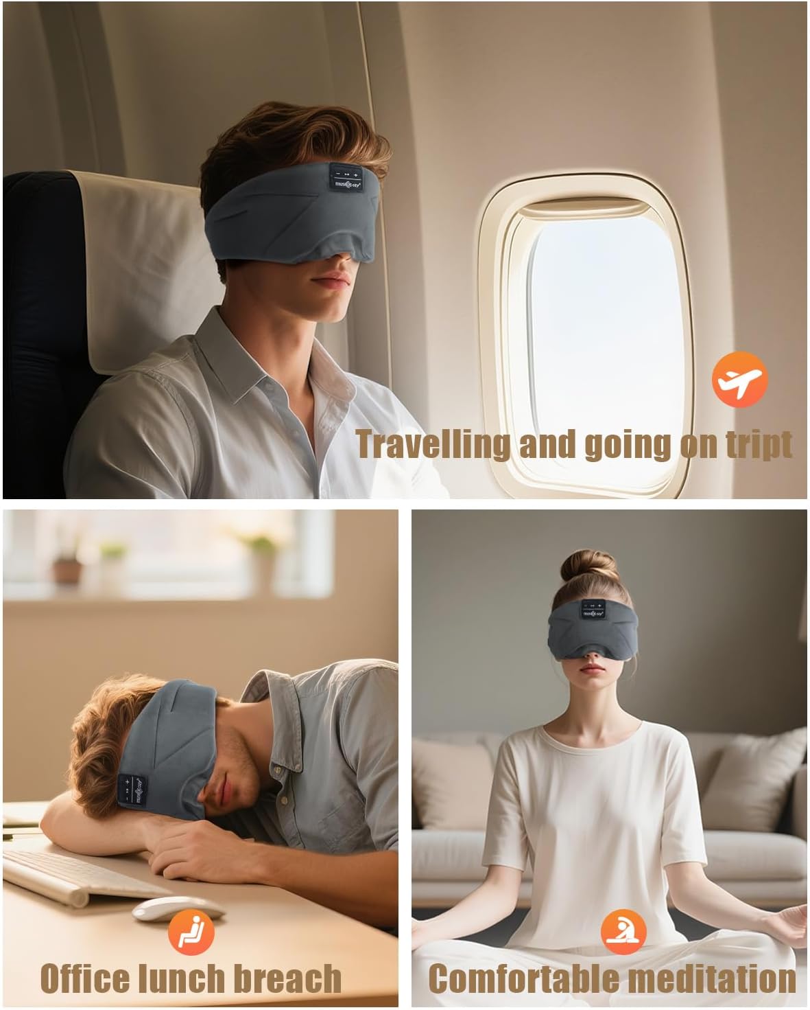 Thumbnail 6 de MUSICOZY Bluetooth Sleep Mask 16H Playback