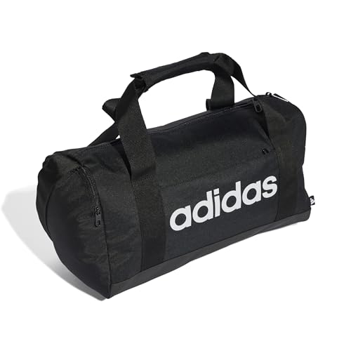 Detalle de Adidas Essentials Linear Duffel Bag Unisex XS – Black/White, 12,5 L
