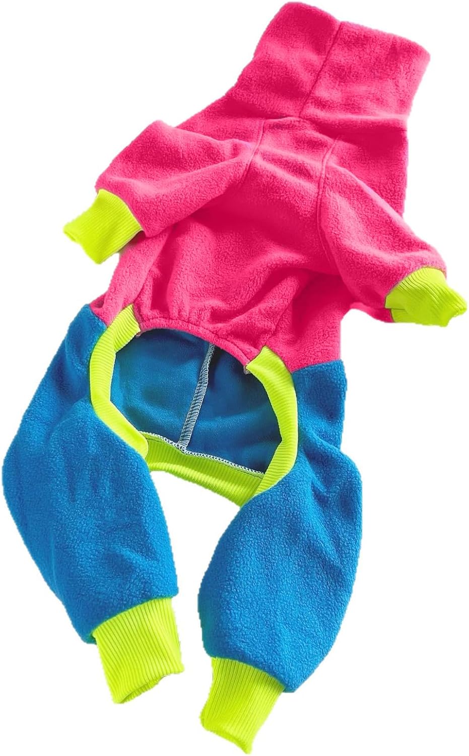 Detalle de Lightweight Italian Greyhound Jumper – Whippet fleece jumpsuit with windproof turtleneck (Hot Pink, 5XL)
